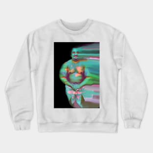 The strong green man goes out on the street to scare you Crewneck Sweatshirt